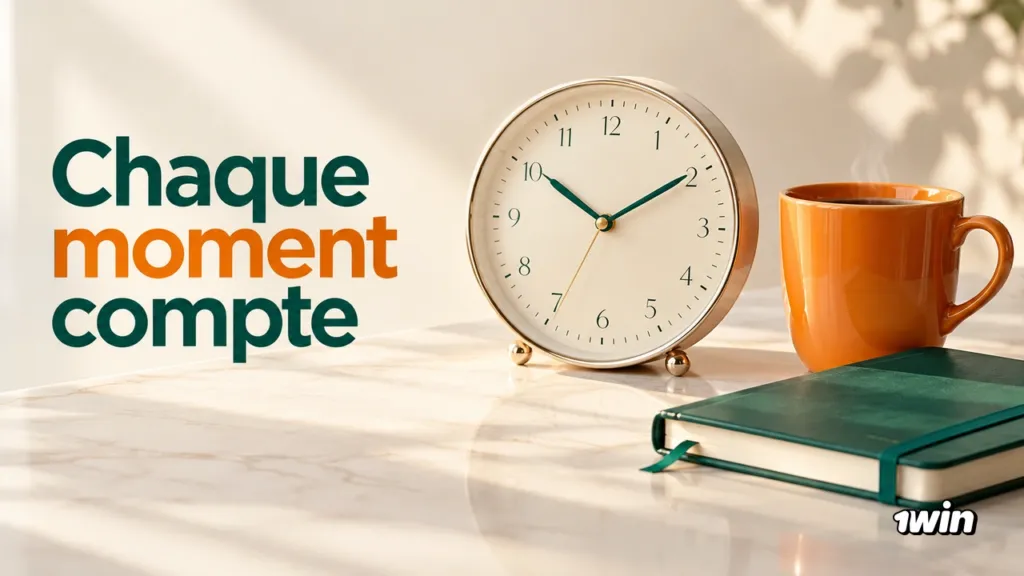 Horloge, tasse et livres pour illustrer la gestion du temps.